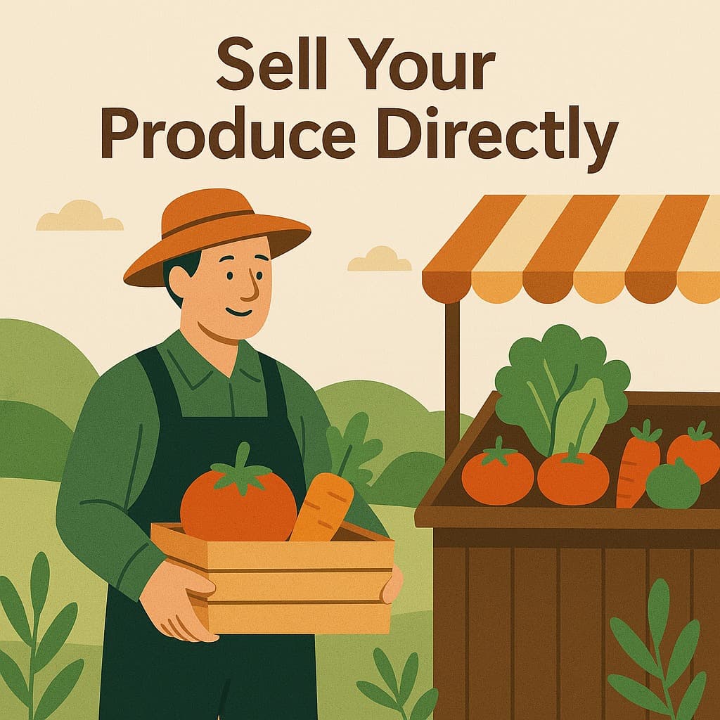 Farmer selling produce